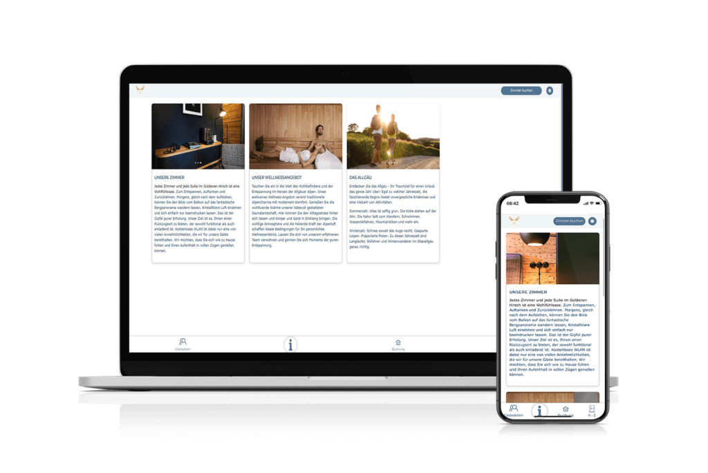 Mit dem Kernmodul Gäste-Account der SoftTec Cloud Hotelsoftware organisieren Ihre Gäste Ihre Buchung und Ihren Aufenthalt ganz einfach selbst und digital - optimale Gästebetreuung entlang der Guest Journey.