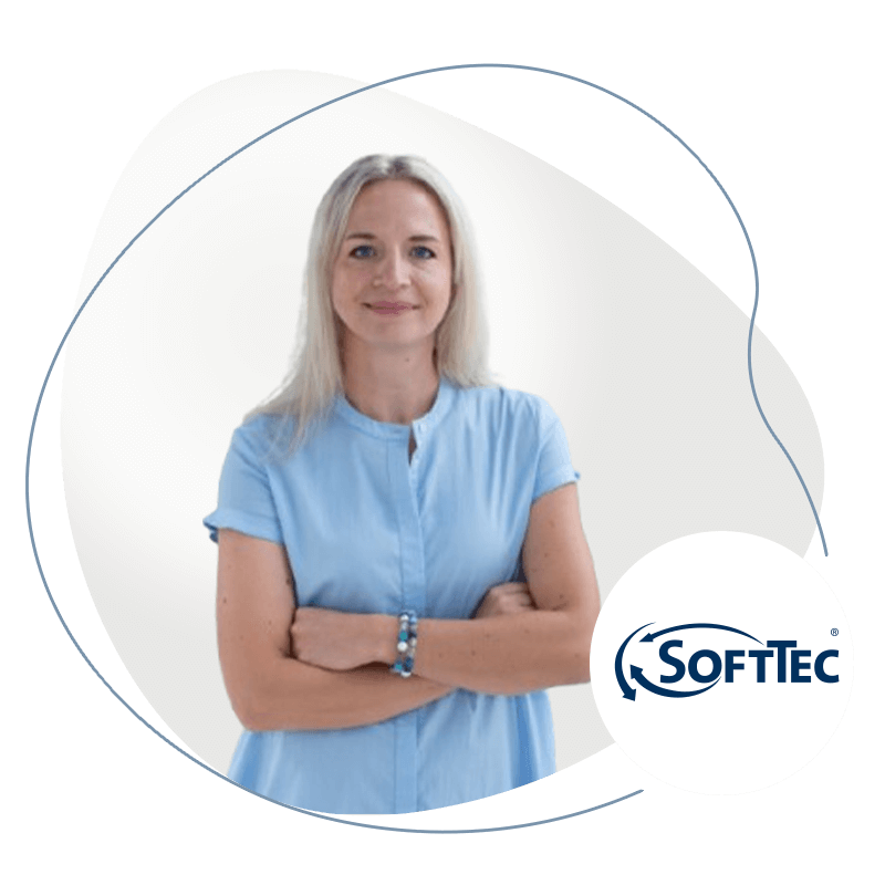 SoftTec Mitarbeiterin Carolin Kringe kümmert sich um die Leitung Sales & Marketing und ist gerne für Sie.