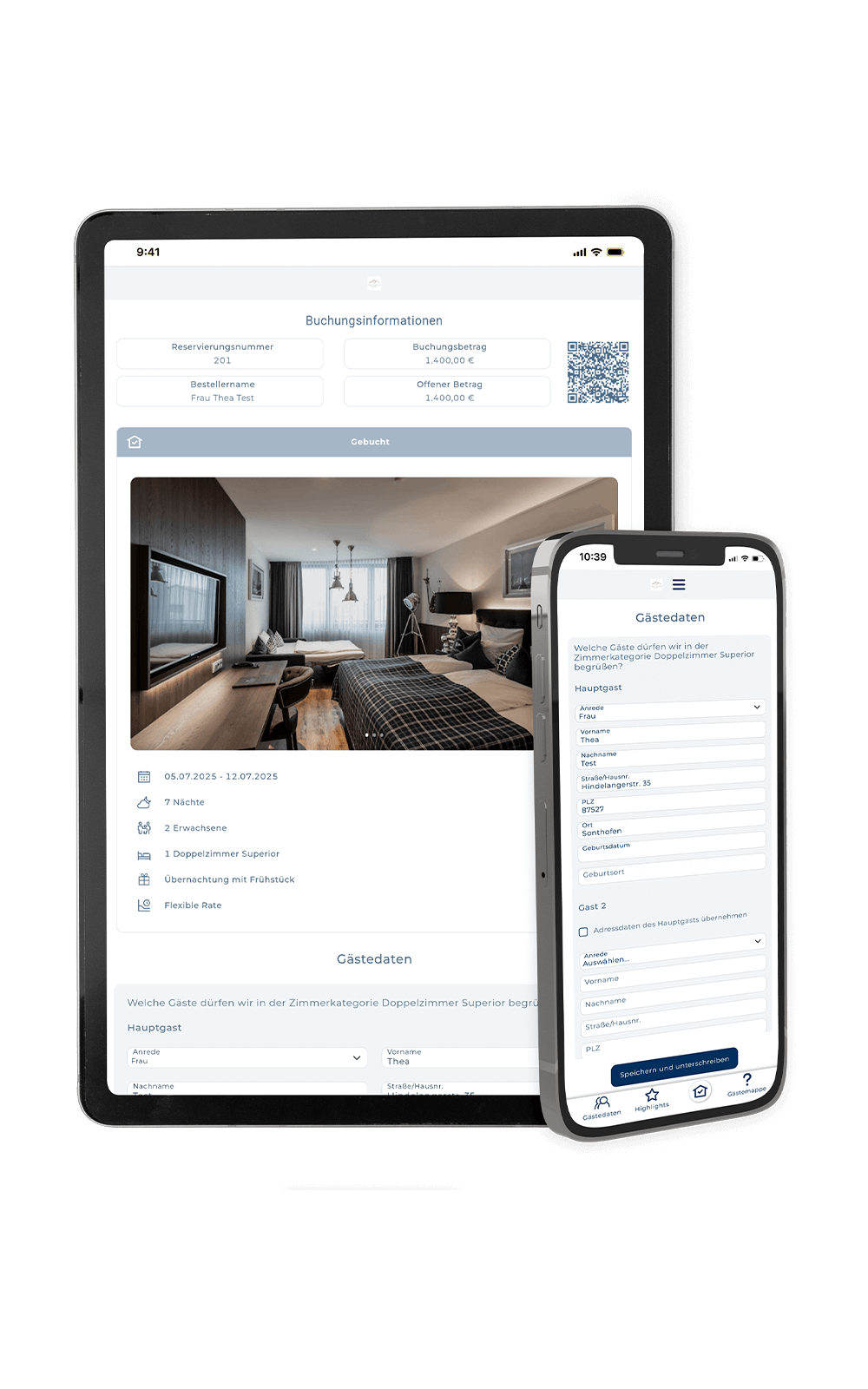 Mit dem digitalen Meldeschein der SoftTec Cloud Hotelsoftware werden Gästedaten einfach und papierlos erfasst. Verfügbar an allen Endgeräten hat man einen optimalen Überblick über alle Buchungsdaten und Hotelinfos.